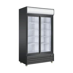 Réfrigérateur commercial AFE G27 à deux portes coulissantes en verre - 113 cm de large