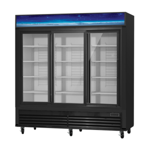 Blue Air BGM69SLB-HC 78" Glass Door Merchandiser Refrigerator