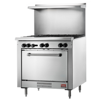 Rosko RO-RFG-36 36" Restaurant Gas Range with Six Burners