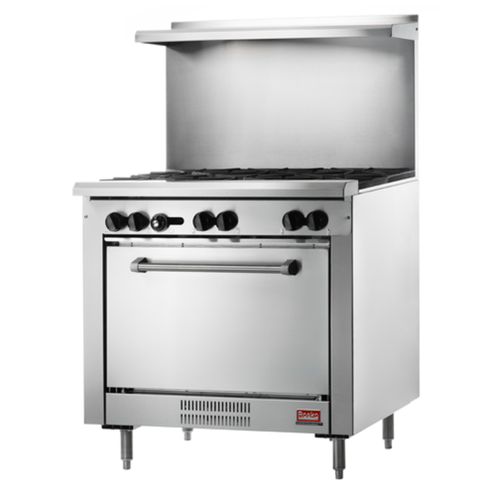Rosko RO-RFG-36 36" Restaurant Gas Range with Six Burners