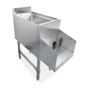 Omcan 47521 (CS-BS-12) 12" Wide Underbar Blender Station Sink