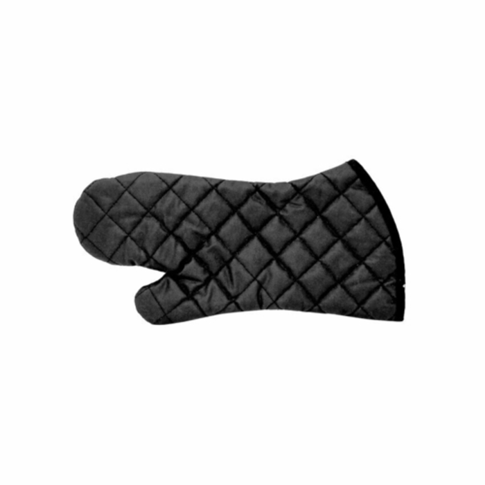 Omcan 46344 17-Inch High-Heat Resistant Neoprene Commercial Oven Mitt black quilted heat-resistant mitt for commercial kitchens