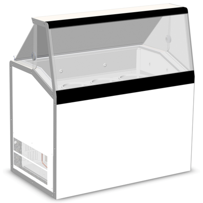 Master-Bilt DD-46L 48.25" Low-Glass Ice Cream Dipping Display Cabinet