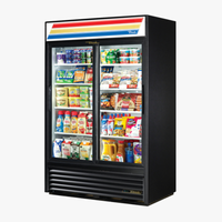 Réfrigérateur vitrine à deux portes True de 51 pouces avec éclairage LED