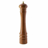 Tall Wooden Pepper Mill With Adjustable Ceramic Grinder in Rich Brown Wooden Finish