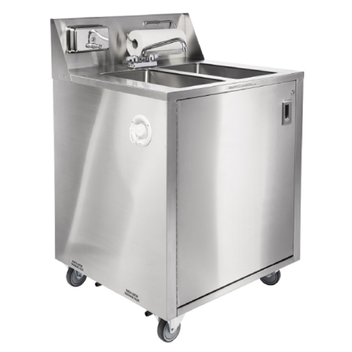 Ancaster AFE-DB101 Two Basin Portable Sink Unit With Hot Water, Ideal For Outdoor Events Or Food Trucks.