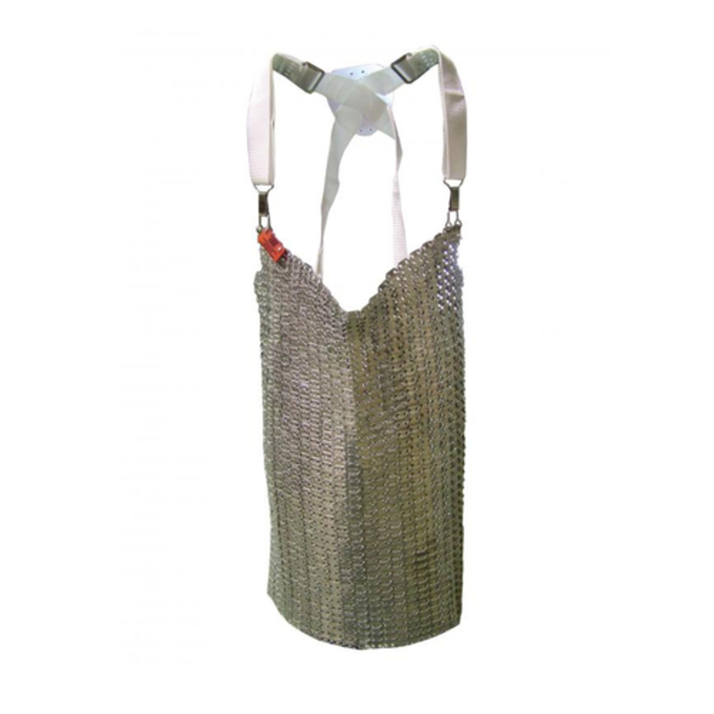 Omcan 13534 Premium Stainless Steel Mesh Apron for Butcher Safety cut-resistant stainless steel chainmail apron with adjustable straps