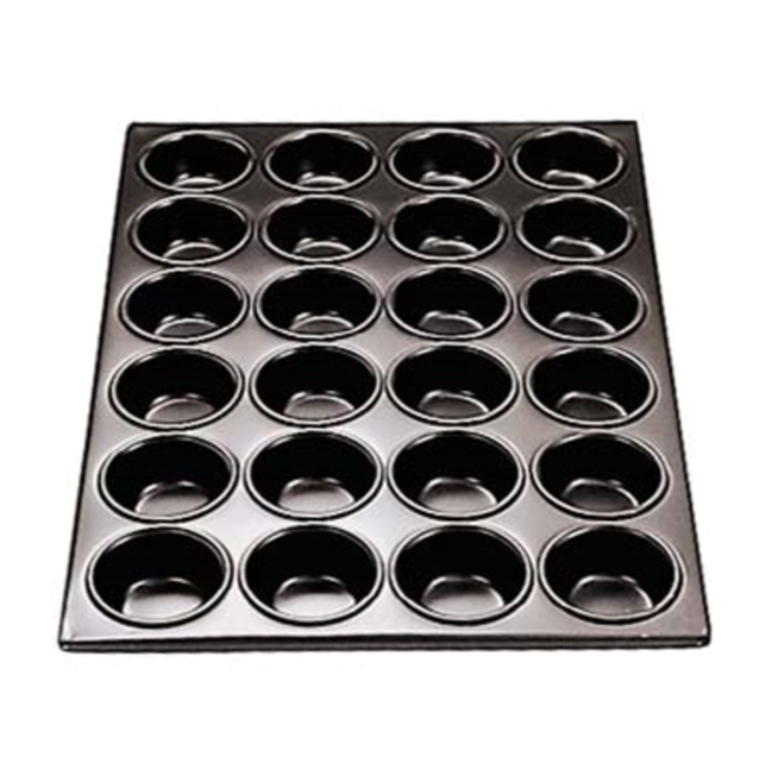 AM/NS-24 24 Cup Non-Stick Aluminum Muffin Pan 20-1/2" x 14"