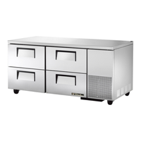 True Manufacturing TUC-67D-4-HC 67.25 Inches Deep Drawered Undercounter Refrigerator