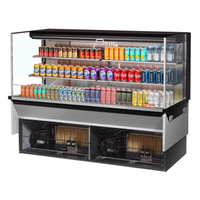 Turbo Air TOM-72L-UF-W(B)-3SI-N 72" Drop-In Refrigerated Open Display Case