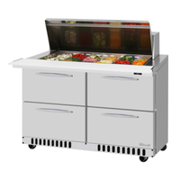 Turbo Air PST-48-18-D4-FB-N 48-1/4"W PRO Series Mega Top Prep Table