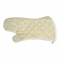 Alt Tag: Omcan 46348 15-Inch Terry Cloth Commercial Grade Oven Mitt, quilted heat-resistant terry cloth oven mitt for commercial kitchens