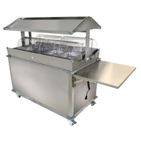 Cadco CBC-GG-4 MobileServ Deluxe 4-Well Electric Hot Food Cart