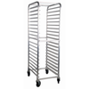 Manufacturer 47802 20 Pan Capacity Commercial End-Load Bun Pan Rack mobile aluminum bakery sheet pan rack with casters, 20-pan storage