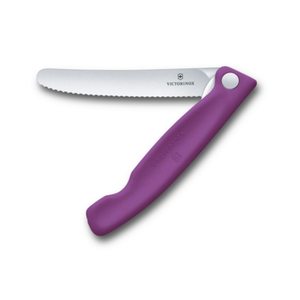 Victorinox 6.7835.FC1 4-1/2" Foldable Serrated Paring Knife - Purple