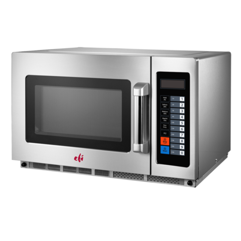 EFI MW-341200120 34L Medium Duty Commercial Microwave Oven with Digital Controls and Stainless Steel Finish