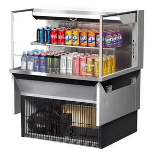 Turbo Air TOM-36L-UF-S-2SI-N Vitrine réfrigérée ouverte encastrable de 91,4 cm