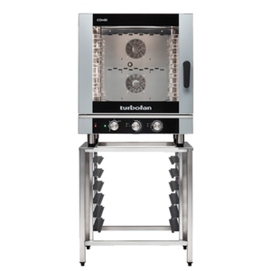 Turbofan EC40M7/SK40A Electric Combi Oven with Stand, 7 Pans