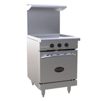 Royal RRE-GT24 24" Electric Restaurant Range with Griddle and Oven
