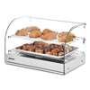 Alt Tag: Omcan 41870 45 L Countertop Hot Food Display Warmer countertop glass display case holding croissants and pastries for cafes and concession stands