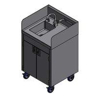 Winholt STCT-BHD2426PUMP-AEF-KT Mobile 1-Compartment Handwashing System with Electronic Faucet