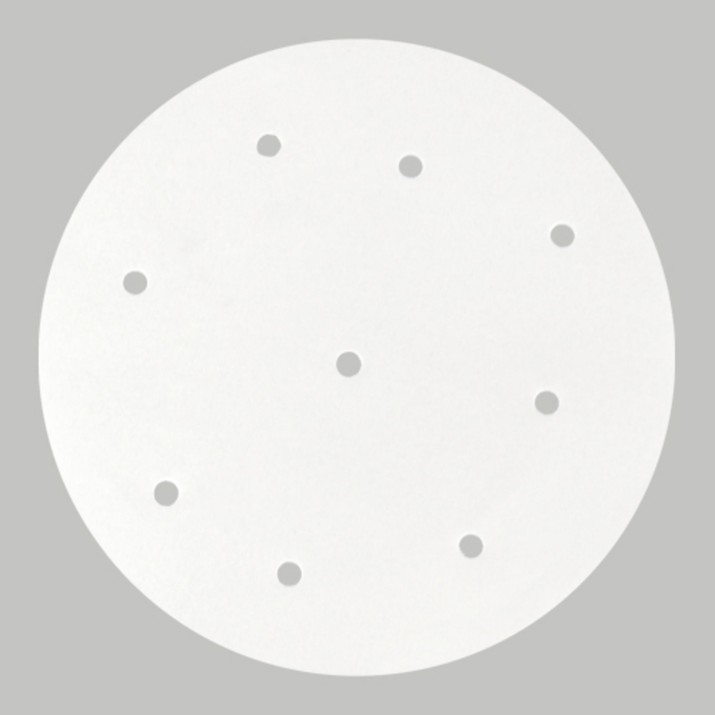 Étiquette alternative : Omcan 44476 papier rond perforé de 5" feuille de papier rond perforé de 5 pouces pour presse à hamburgers