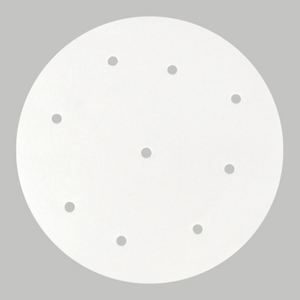Étiquette alternative : Omcan 44476 papier rond perforé de 5" feuille de papier rond perforé de 5 pouces pour presse à hamburgers