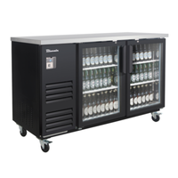 Blueair BLBB69-3BG-HC 69" Refrigerated Glass Door Back Bar Cabinet
