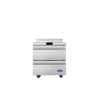 Atosa AWR27D2 27.5-Inch Worktop Refrigerator with Two Storage Drawers