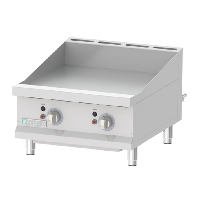 Eurodib TG24T 24x20 Inch Gas Countertop Griddle With Thermostat Control