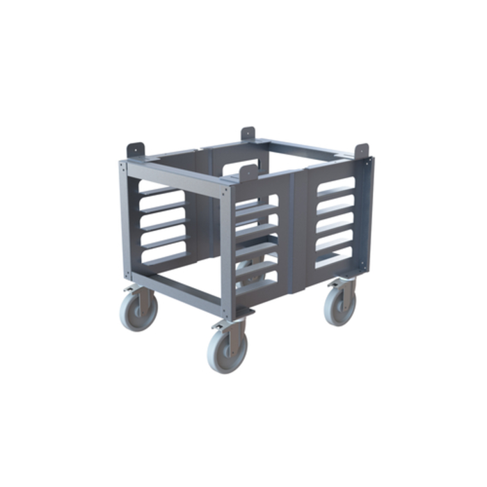 Cadco OST-34A-CS Mobile Aluminum Oven Stand 5 Half-Size Pan Capacity