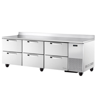 True Refrigeration TWT-93D-6-HC~SPEC3 93" Deep Work Top Refrigerator With 6-Drawers
