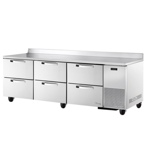 True Refrigeration TWT-93D-6-HC~SPEC3 93" Deep Work Top Refrigerator With 6-Drawers