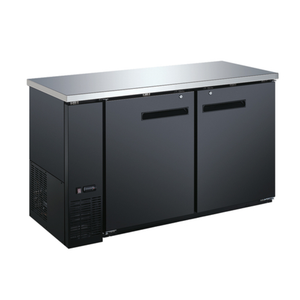 Réfrigérateur arrière de bar OMCAN 50059 154,4 cm avec deux portes pleines