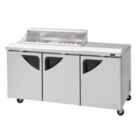 Turbo Air TST-72SD-12S-N-CL 72-5/8"W Three-Section Refrigerated Sandwich Unit