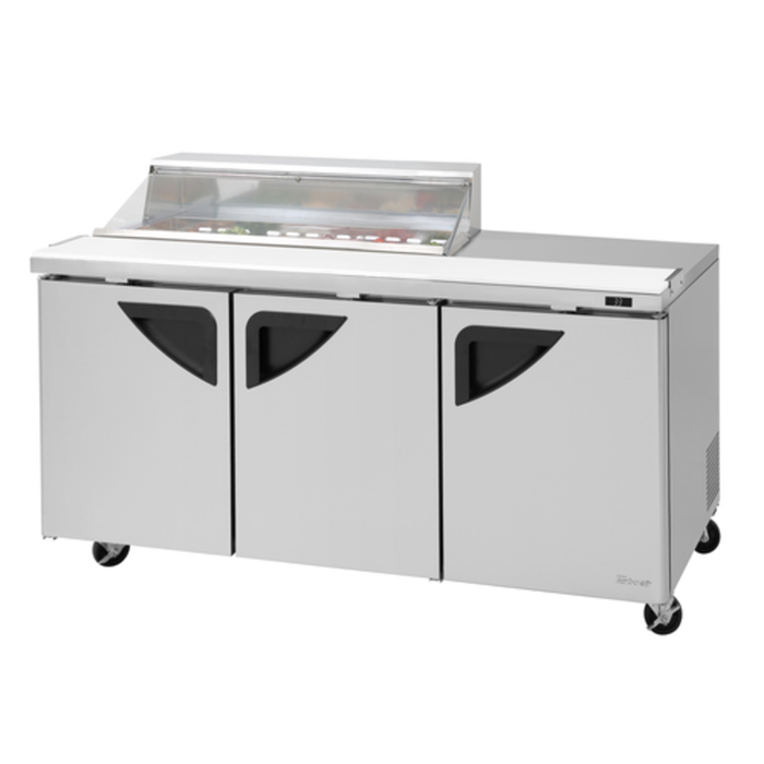 Turbo Air TST-72SD-12S-N-CL 72-5/8"W Three-Section Refrigerated Sandwich Unit