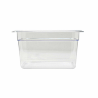 Bac alimentaire transparent en SAN Omcan 80053, taille 1/2, 6,5 litres, durable
