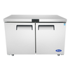 Atosa MGF8406GR 48-1/5" Undercounter Reach-In Freezer With Stainless Steel Exterior And Durable Design.