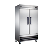 Omcan 50110 40 Inch Reach-In Two Door Stainless Steel Refrigerator For Commercial Reach-In Refrigerator Needs