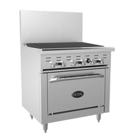 Royal RR-36RB-C 36" Gas Restaurant Range with Radiant Charbroiler and Convection Oven