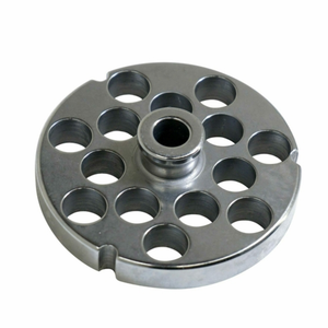 Omcan 23562 #32 Hard Stainless Steel Commercial Meat Grinder Plate 16mm grinder plate with coarse 16mm holes, stainless steel