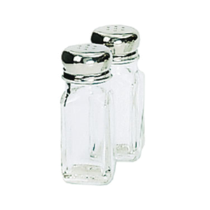 MSQ-2 2 oz. 4" H Square Mushroom Glass Salt Pepper Shaker