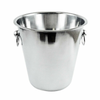 Alt Tag: Omcan 80833 Stainless Steel Double Wall 1.5 L Wine Bucket Cooler stainless steel ice bucket with side ring handles