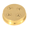 Alt Tag: Omcan 13391 Fusilli Pasta Machine Die Attachment 10mm 3-Wings bronze/brass fusilli pasta die plate for commercial pasta maker