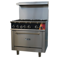 EFI HRG36-6B-CV-P Versa Heat 36 Inch LP Gas Convection Range With Six Burners And Oven