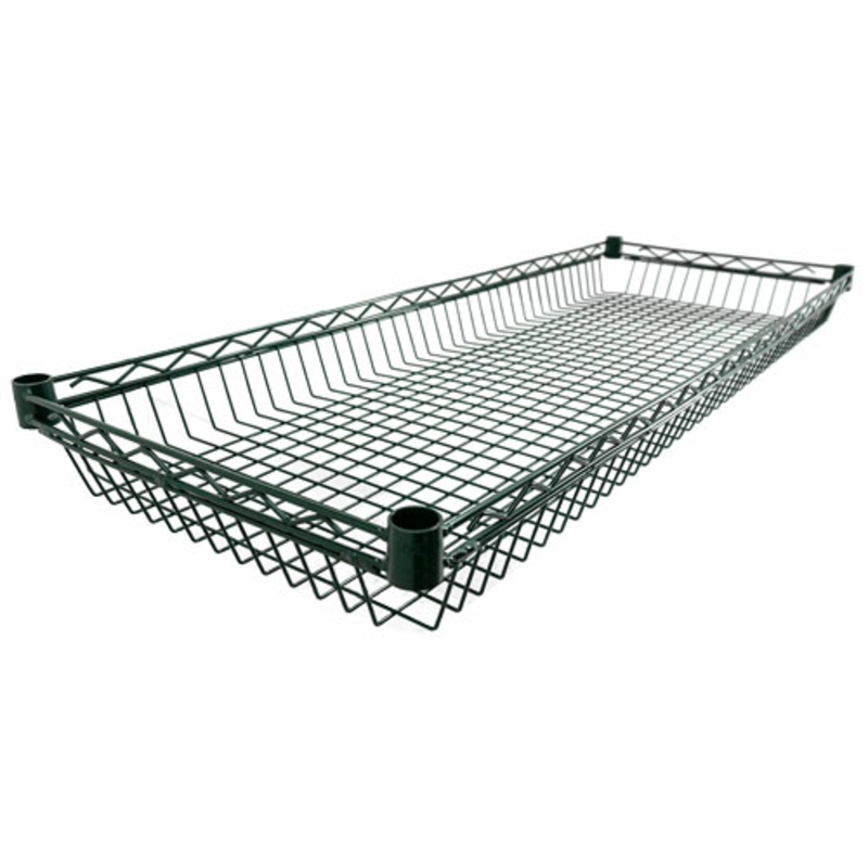 Omcan 47326 Wire Display Basket 17.7-inch Width for Merchandising black open-wire rectangular merchandising basket tray