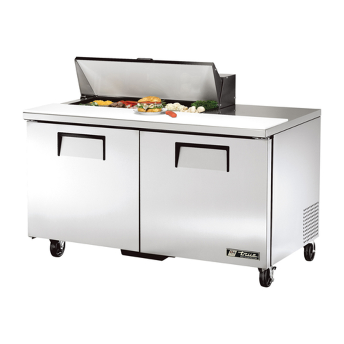 Table de préparation de salades réfrigérée True TSSU-60-10-HC à deux portes, 60 pouces
