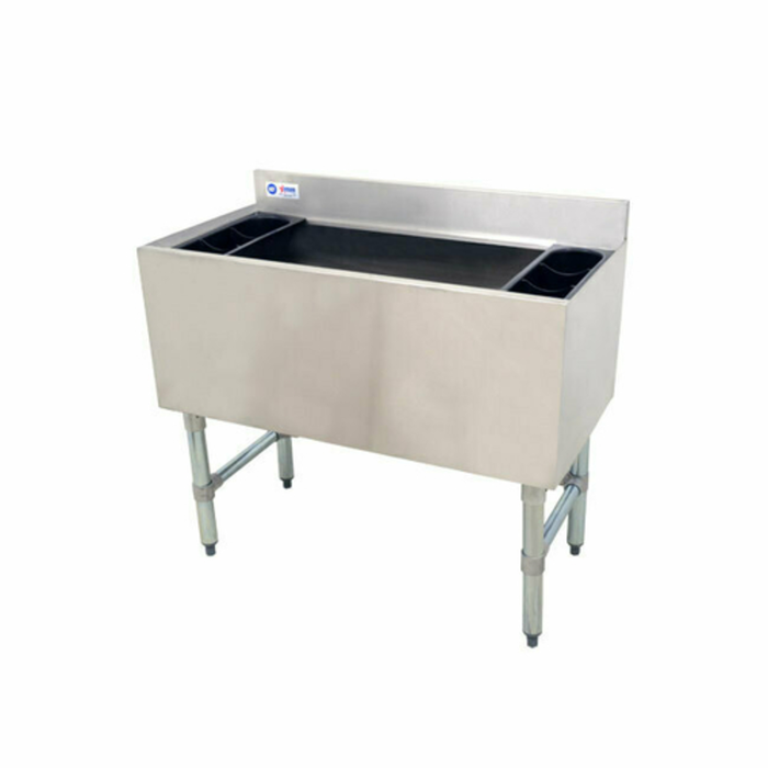 OMCAN 43478 36" Insulated Stainless Steel Underbar Ice Bin Cocktail Unit