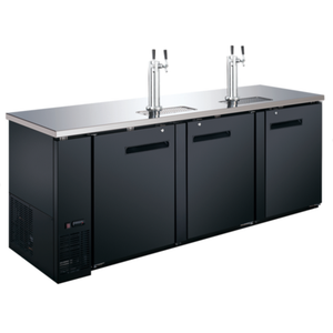 U-STAR USBD-9028/2 90"W 3-Door Draft Beer Cooler Dispenser