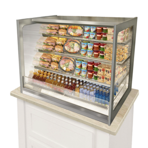 Federal ITRSS4834 48"W Italian Glass Refrigerated Self-Serve Drop-In Display Case